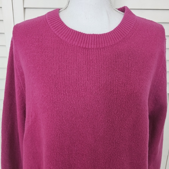 Gap Cashsoft Crew Neck Sweater Size L Ritzy Pink Knit - Picture 2 of 10